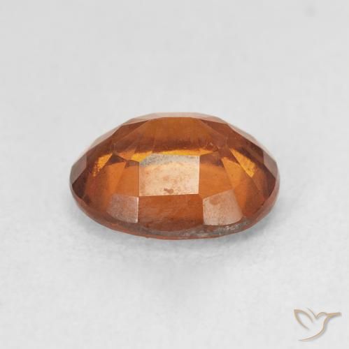 Hessonite Garnet Gemstone in 8.7 x 7.4 mm Size for Sale, Hessonite Garnet Stone in Reddish Orange Color