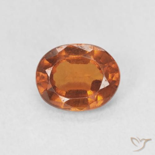 1.18ct Natural Medium Dark-Orange Hessonite Garnet, Oval, VS