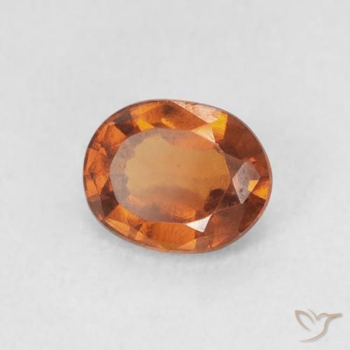 1.18 ct Orange Hessonite Garnet Stone, Natural Hessonite Garnet in Oval Facet Shape for Sale
