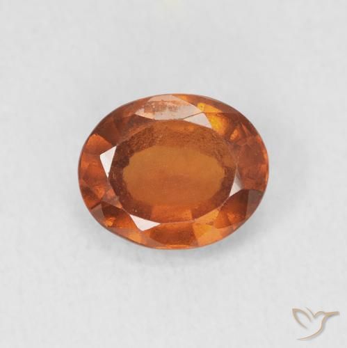 1.48ct Natural Reddish Orange Hessonite Garnet, Oval, VS