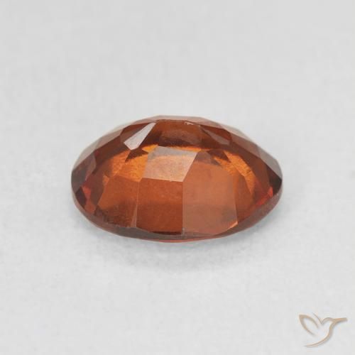 Hessonite Garnet Gemstone in 8.3 x 6.9 mm Size for Sale, Hessonite Garnet Stone in Dark Orange Color