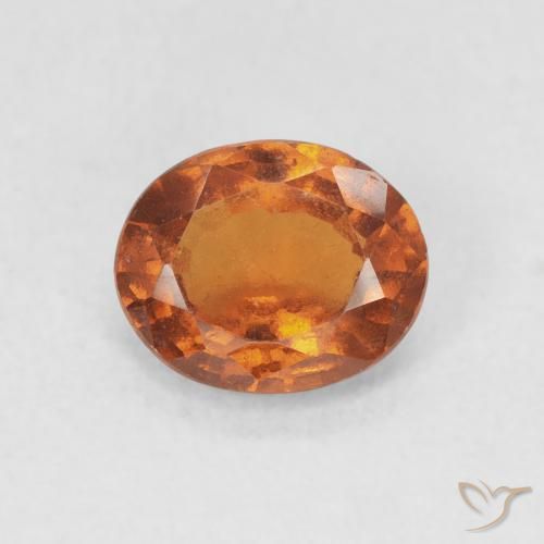 1.45ct Natural Yellowish Orange Hessonite Garnet, Oval, VS