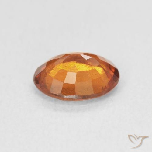Hessonite Garnet Gemstone in 8 x 6.5 mm Size for Sale, Hessonite Garnet Stone in Yellowish Orange Color
