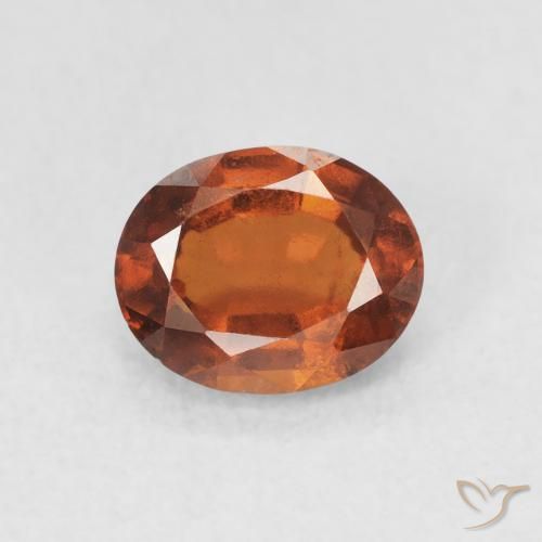 1.39ct Natural Amber Orange Hessonite Garnet, Oval, VS
