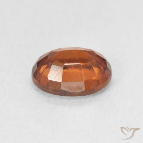 Hessonite Garnet Gemstone in 7.3 x 5.9 mm Size for Sale, Hessonite Garnet Stone in Amber Orange Color