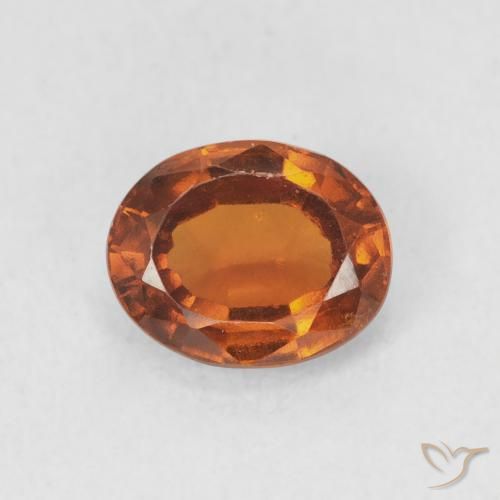 1.63ct Natural Deep Orange Hessonite Garnet, Oval, VS