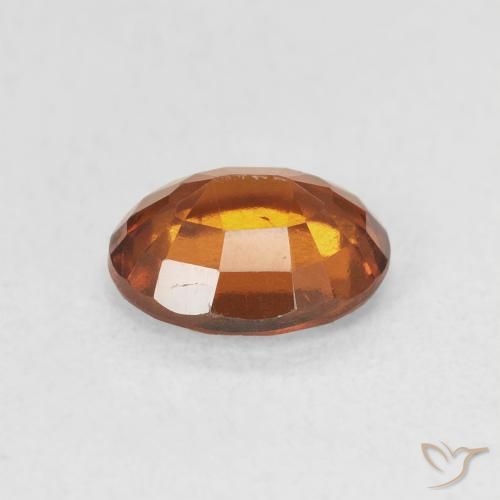 Hessonite Garnet Gemstone in 7.9 x 6.3 mm Size for Sale, Hessonite Garnet Stone in Deep Orange Color