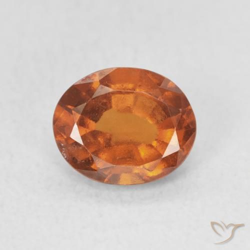 1.33ct Natural Medium Dark-Orange Hessonite Garnet, Oval, VS