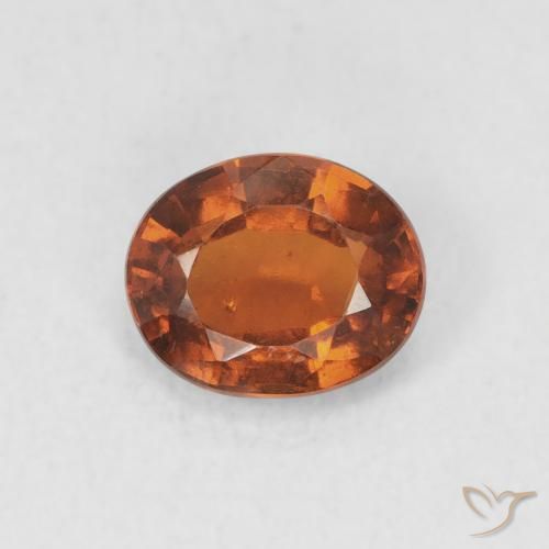 1.16ct Natural Deep Orange Hessonite Garnet, Oval, VS