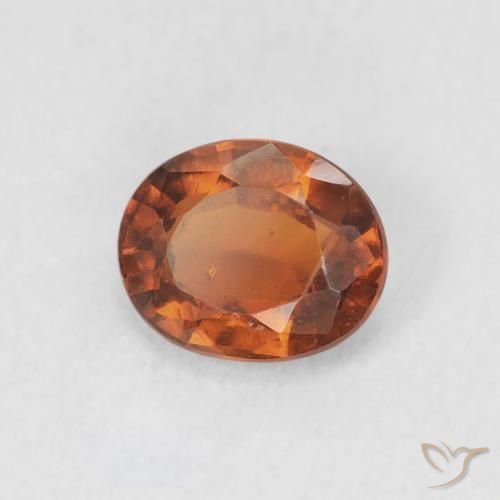1.16 ct Orange Hessonite Garnet Stone, Natural Hessonite Garnet in Oval Facet Shape for Sale