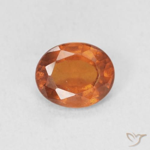 1.27ct Natural Amber Orange Hessonite Garnet, Oval, VS