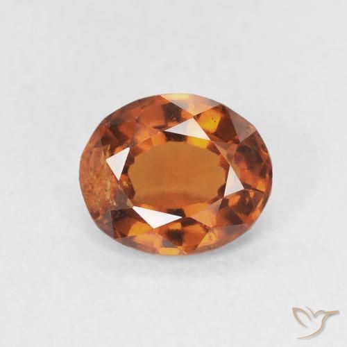 1.44ct Natural Amber Orange Hessonite Garnet, Oval, VS-SI