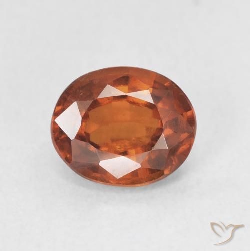 1.84ct Natural Deep Orange Hessonite Garnet, Oval, VS-SI