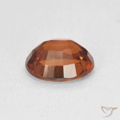 Hessonite Garnet Gemstone in 8.1 x 6.6 mm Size for Sale, Hessonite Garnet Stone in Deep Orange Color
