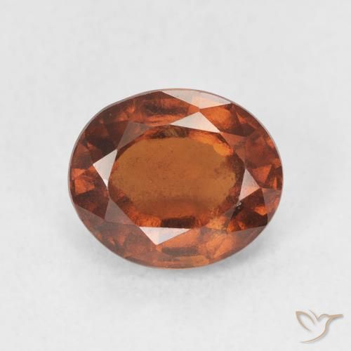 2.25ct Natural Deep Orange Hessonite Garnet, Oval, VS