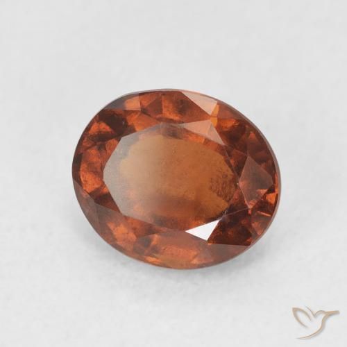 2.25 ct Orange Hessonite Garnet Stone, Natural Hessonite Garnet in Oval Facet Shape for Sale