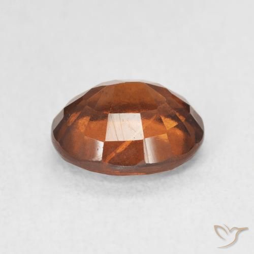 Hessonite Garnet Gemstone in 8.4 x 7.1 mm Size for Sale, Hessonite Garnet Stone in Deep Orange Color