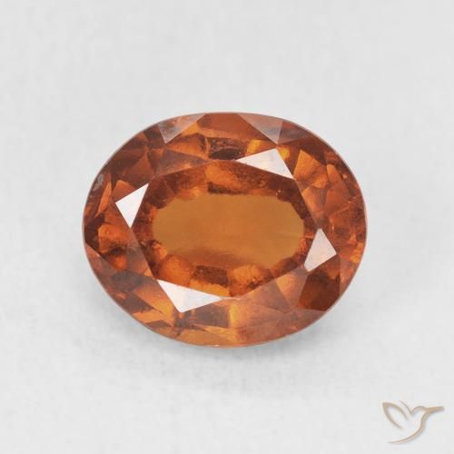 2.18ct Natural Amber Orange Hessonite Garnet, Oval, VS
