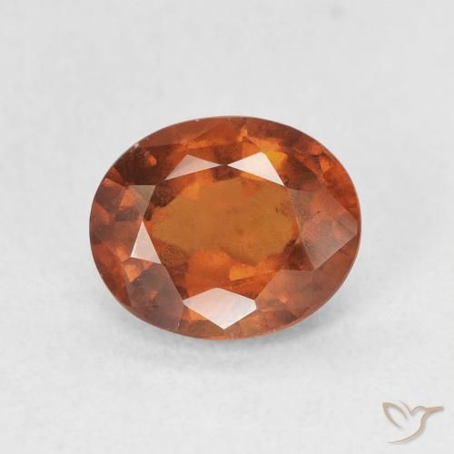 1.81ct Natural Deep Orange Hessonite Garnet, Oval, VS