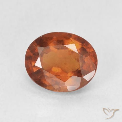 1.81 ct Orange Hessonite Garnet Stone, Natural Hessonite Garnet in Oval Facet Shape for Sale