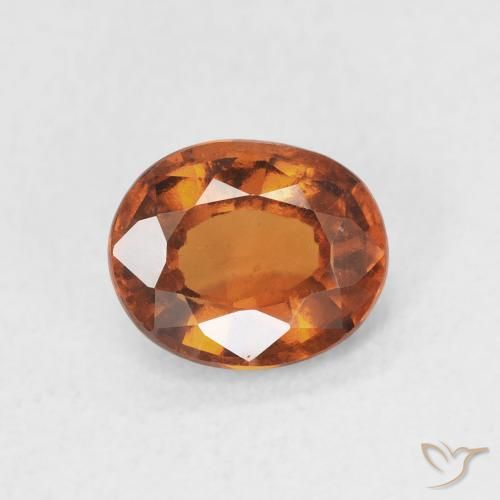 1.48ct Natural Medium Dark-Orange Hessonite Garnet, Oval, VS
