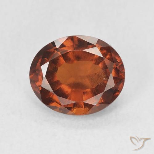 2.14ct Natural Medium Dark-Orange Hessonite Garnet, Oval, VS
