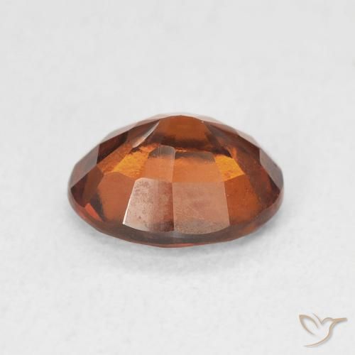 Hessonite Garnet Gemstone in 8.6 x 7.2 mm Size for Sale, Hessonite Garnet Stone in Medium Dark-Orange Color