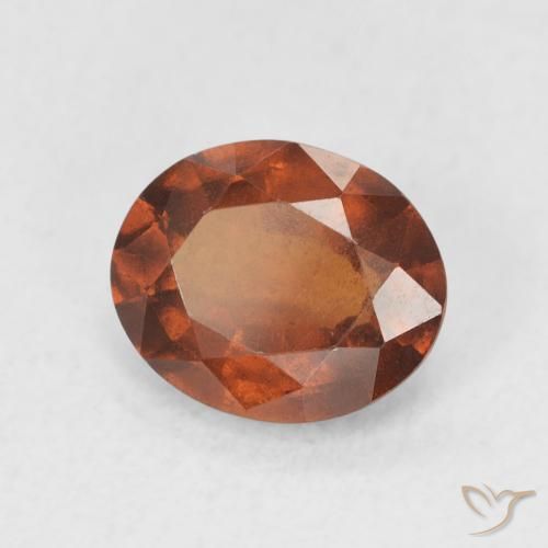 1.87 ct Orange Hessonite Garnet Stone, Natural Hessonite Garnet in Oval Facet Shape for Sale