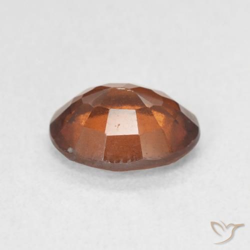 Hessonite Garnet Gemstone in 8.5 x 7 mm Size for Sale, Hessonite Garnet Stone in Amber Orange Color