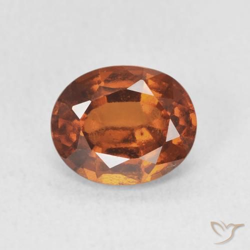 1.93ct Natural Reddish Orange Hessonite Garnet, Oval, VS