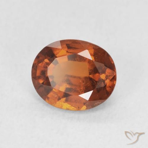 1.93 ct Orange Hessonite Garnet Stone, Natural Hessonite Garnet in Oval Facet Shape for Sale