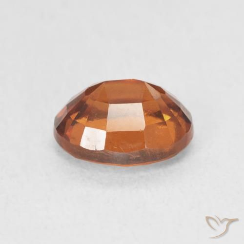 Hessonite Garnet Gemstone in 8.1 x 6.6 mm Size for Sale, Hessonite Garnet Stone in Reddish Orange Color
