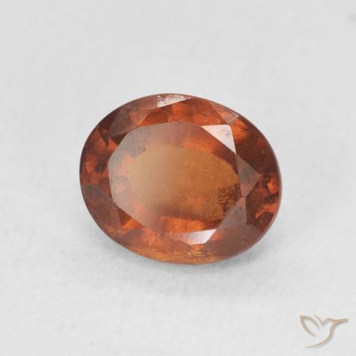 1.87 ct Orange Hessonite Garnet Stone, Natural Hessonite Garnet in Oval Facet Shape for Sale