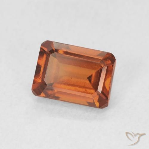 1.28 ct Orange Hessonite Garnet Stone, Natural Hessonite Garnet in Octagon Step Cut Shape for Sale