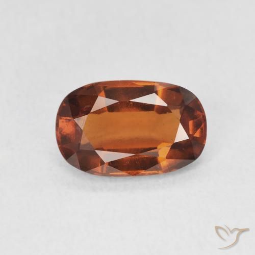 2.11ct Natural Amber Orange Hessonite Garnet, Cushion, VVS-VS