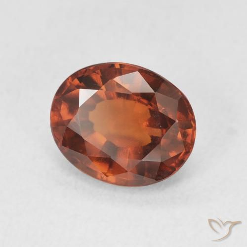 2.52 ct Orange Hessonite Garnet Stone, Natural Hessonite Garnet in Oval Facet Shape for Sale