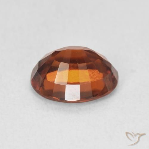 Hessonite Garnet Gemstone in 9.1 x 7.4 mm Size for Sale, Hessonite Garnet Stone in Deep Orange Color