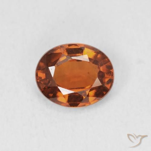 0.94ct Natural Amber Orange Hessonite Garnet, Oval, VS