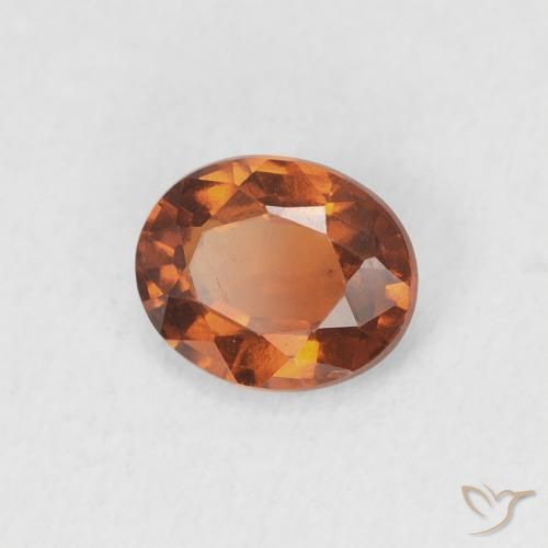 0.94 ct Orange Hessonite Garnet Stone, Natural Hessonite Garnet in Oval Facet Shape for Sale