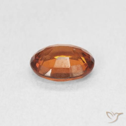 Hessonite Garnet Gemstone in 6.6 x 5.4 mm Size for Sale, Hessonite Garnet Stone in Amber Orange Color