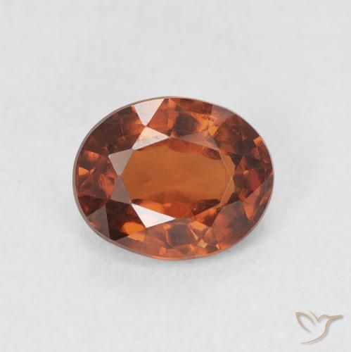 1.47ct Natural Medium Orange Hessonite Garnet, Oval, VVS-VS