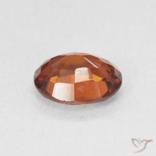 Hessonite Garnet Gemstone in 8 x 6 mm (calibrated) Size for Sale, Hessonite Garnet Stone in Medium Orange Color