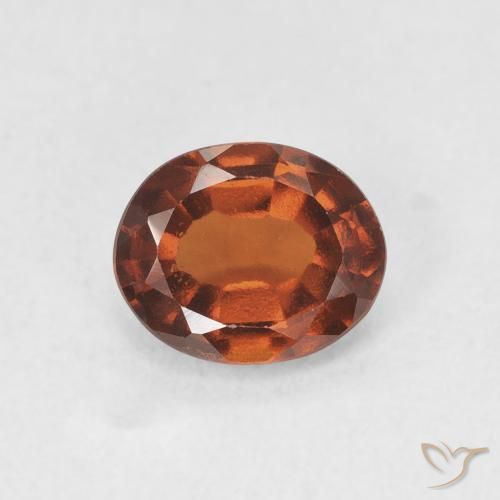 1.40ct Natural Reddish Orange Hessonite Garnet, Oval, VVS-VS