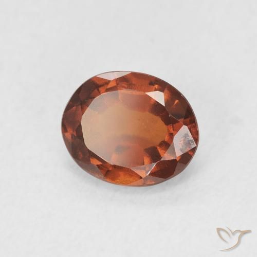 1.40 ct Orange Hessonite Garnet Stone, Natural Hessonite Garnet in Oval Facet Shape for Sale