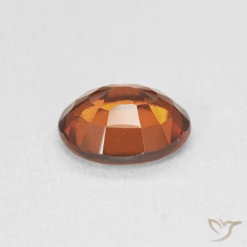 Hessonite Garnet Gemstone in 7.5 x 6.1 mm Size for Sale, Hessonite Garnet Stone in Reddish Orange Color
