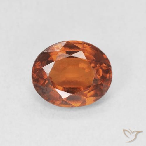 1.65ct Natural Reddish Orange Hessonite Garnet, Oval, VVS-VS