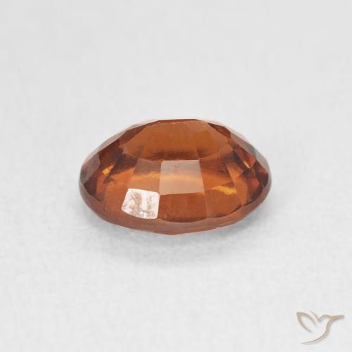 Hessonite Garnet Gemstone in 7.6 x 6.4 mm Size for Sale, Hessonite Garnet Stone in Reddish Orange Color