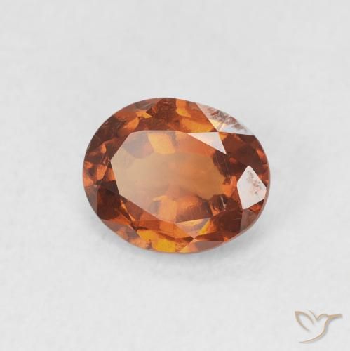 1.17 ct Orange Hessonite Garnet Stone, Natural Hessonite Garnet in Oval Facet Shape for Sale