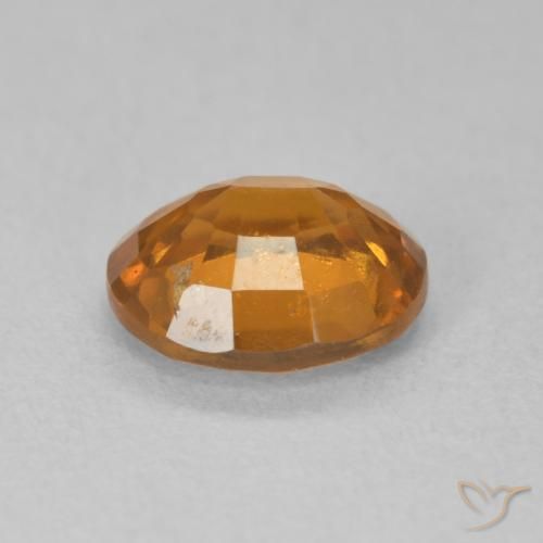 Hessonite Garnet Gemstone in 7.8 x 6.5 mm Size for Sale, Hessonite Garnet Stone in Medium Orange Color