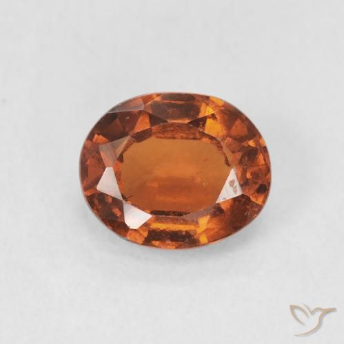 1.48ct Natural Deep Orange Hessonite Garnet, Oval, VS-SI